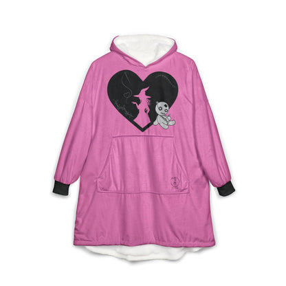 Stitched Heart, Pink, Hooded Blanket