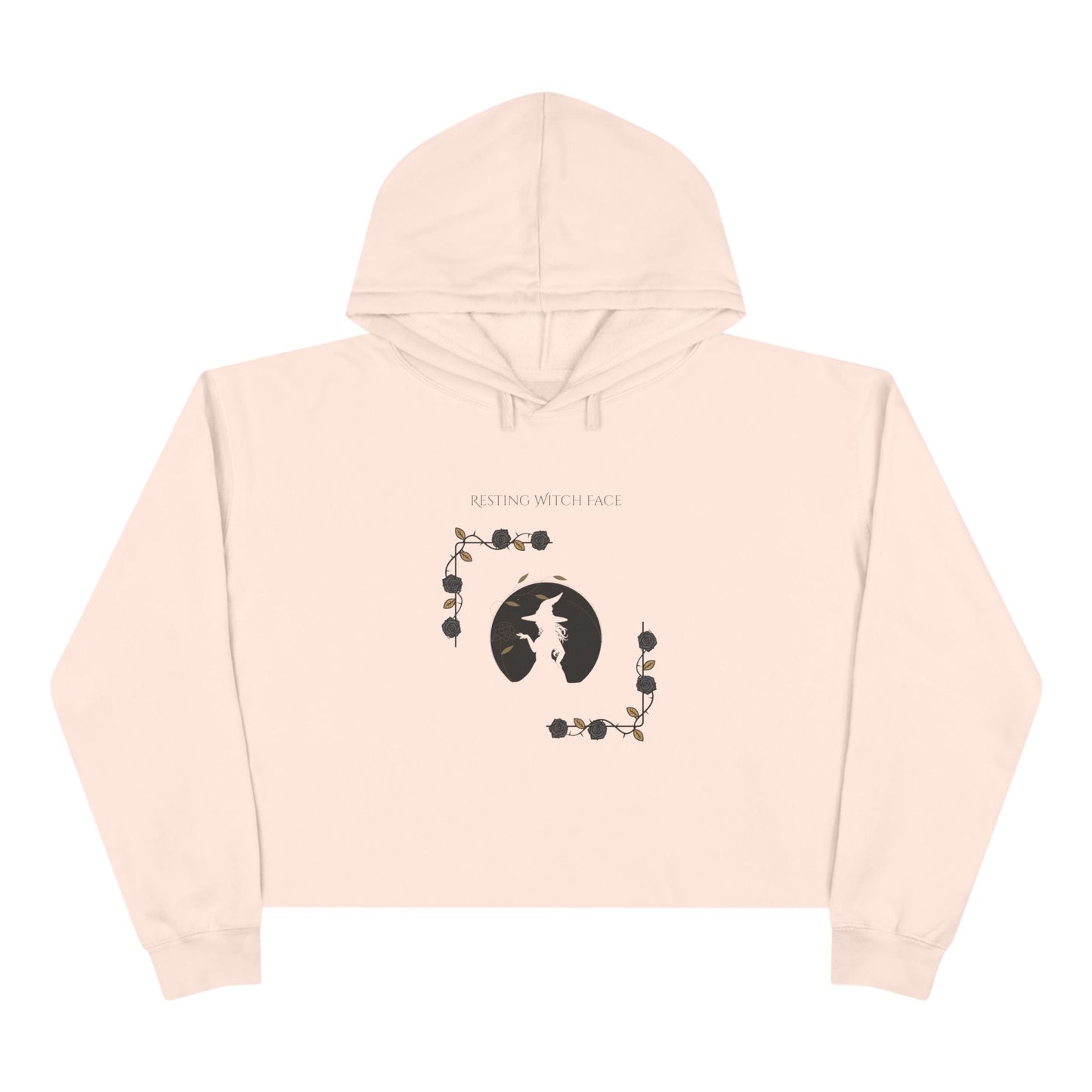 Resting Witch Face, Crop Hoodie