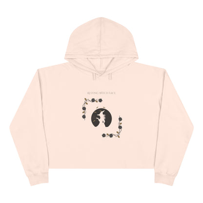 Resting Witch Face, Crop Hoodie