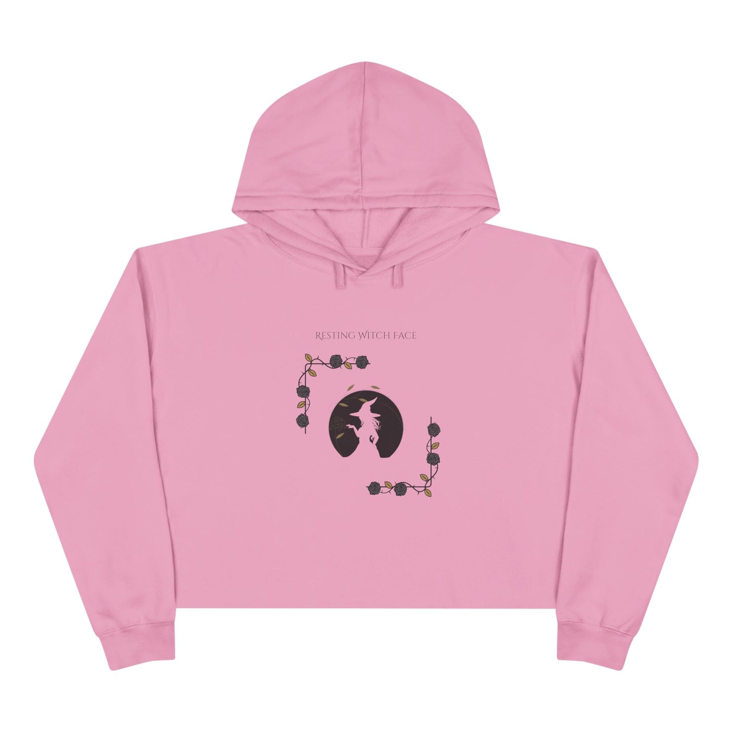 Resting Witch Face, Crop Hoodie