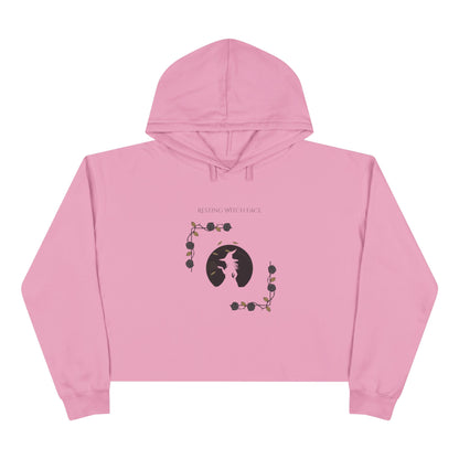 Resting Witch Face, Crop Hoodie