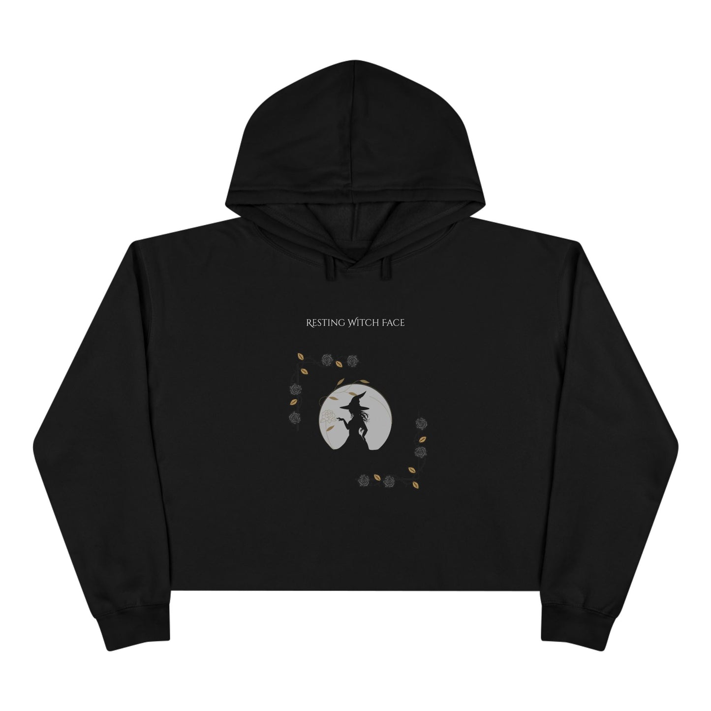 Resting Witch Face, Crop Hoodie