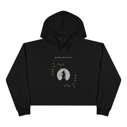 Resting Witch Face, Crop Hoodie