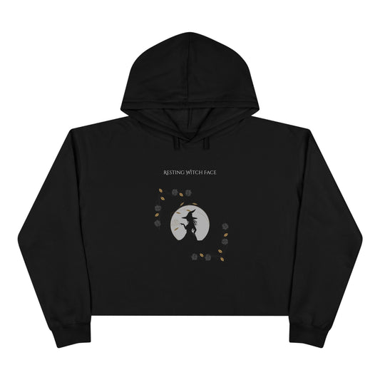 Resting Witch Face, Crop Hoodie