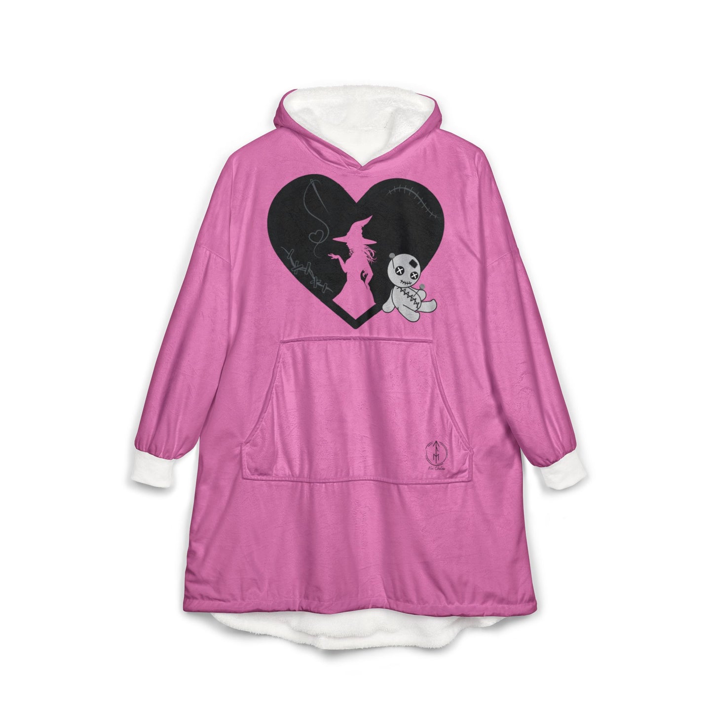Stitched Heart, Pink, Hooded Blanket