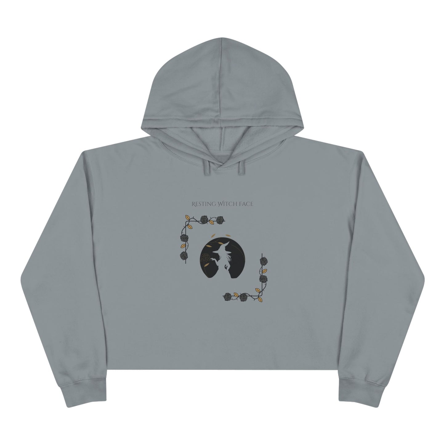 Resting Witch Face, Crop Hoodie