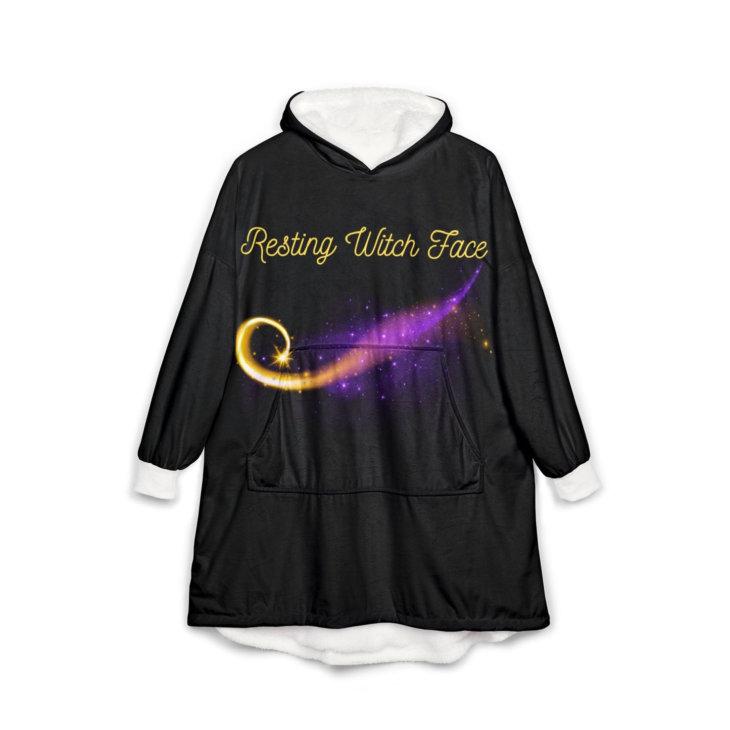 Resting Witch Face Hooded Blanket