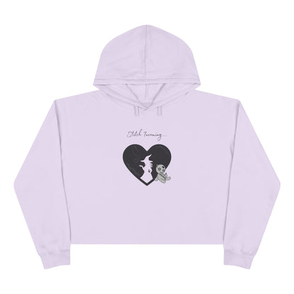 Stitch Incoming, Crop Hoodie
