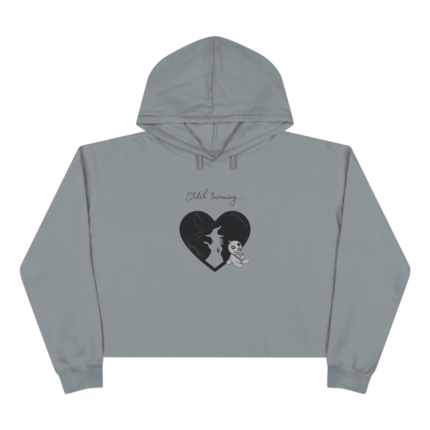 Stitch Incoming, Crop Hoodie