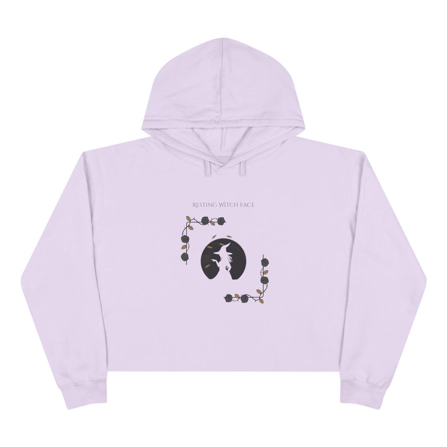 Resting Witch Face, Crop Hoodie