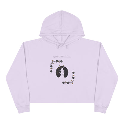Resting Witch Face, Crop Hoodie