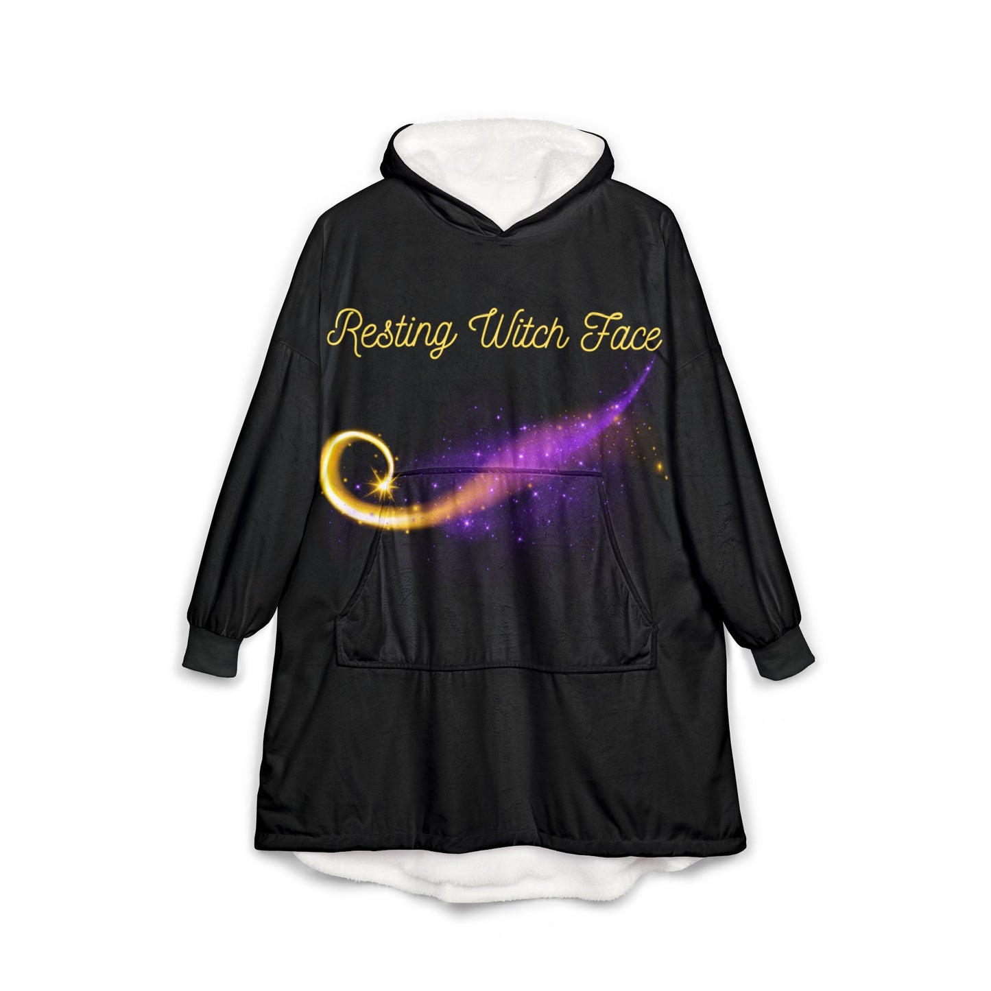 Resting Witch Face Hooded Blanket