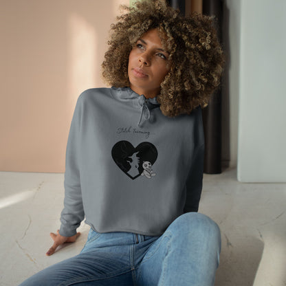 Stitch Incoming, Crop Hoodie