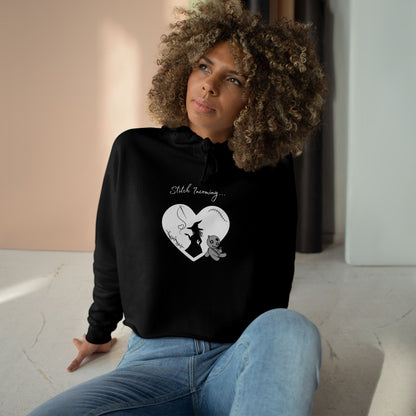 Stitch Incoming, Crop Hoodie