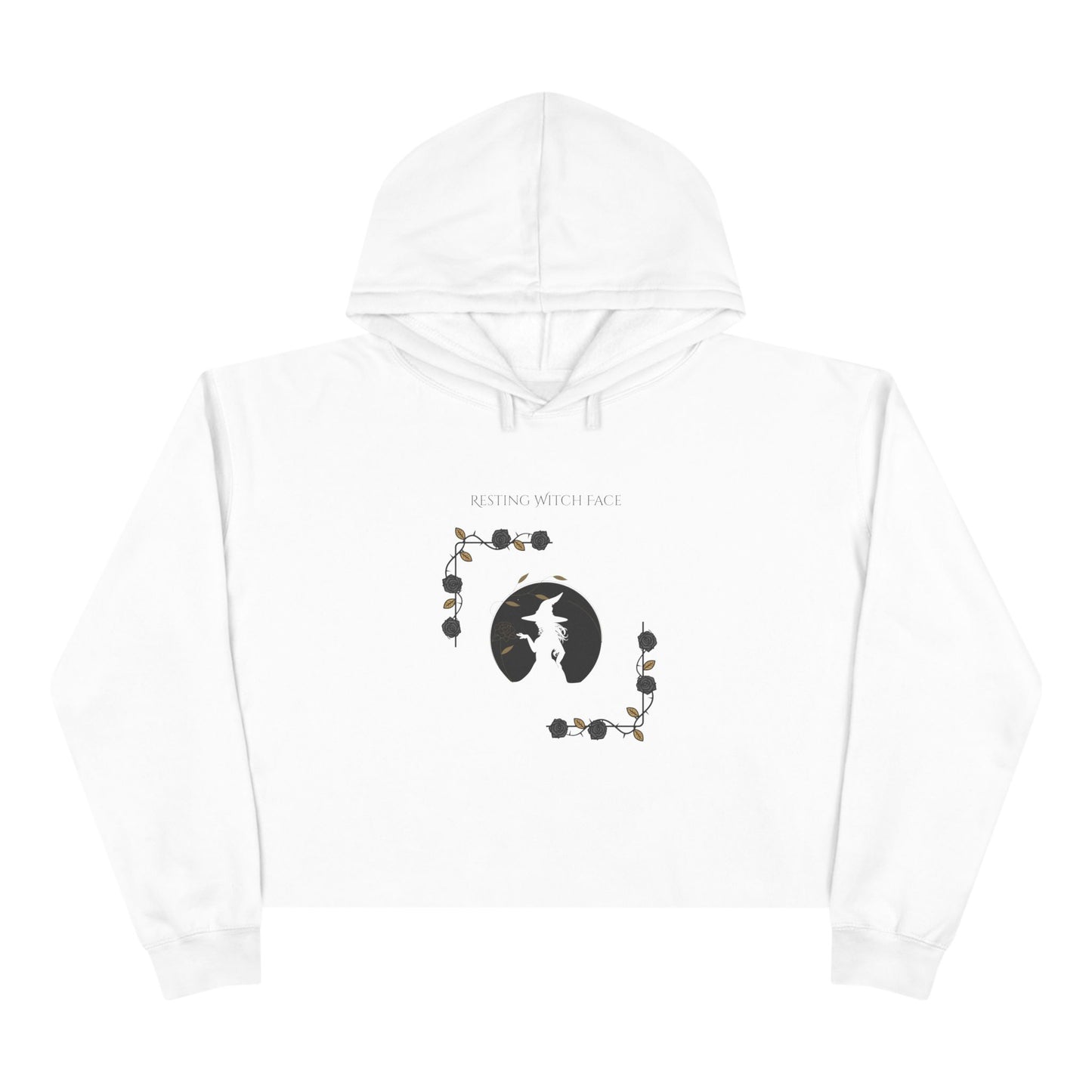 Resting Witch Face, Crop Hoodie
